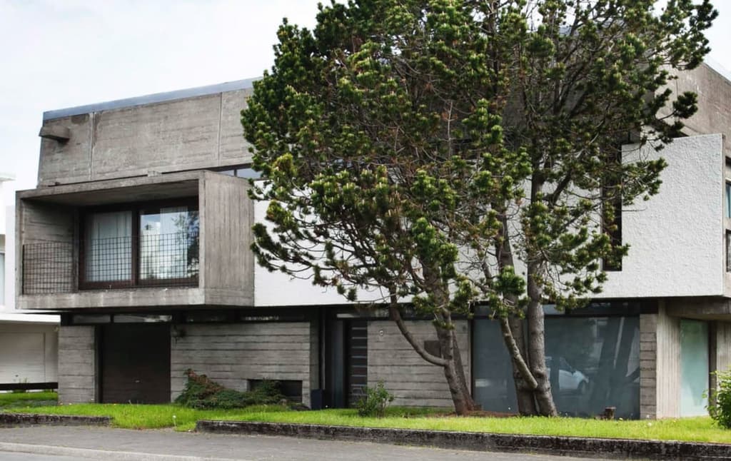 Brutalist house in Iceland