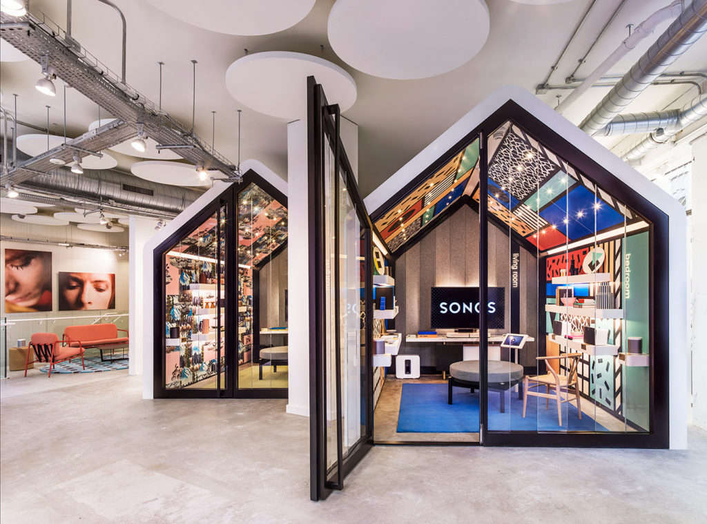 Sonos??? London concept store has cabinshaped listening rooms