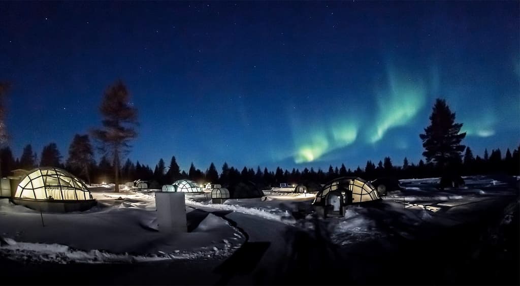 Kakslauttanen Arctic Resort - where you can watch the Northern Lights from your bed