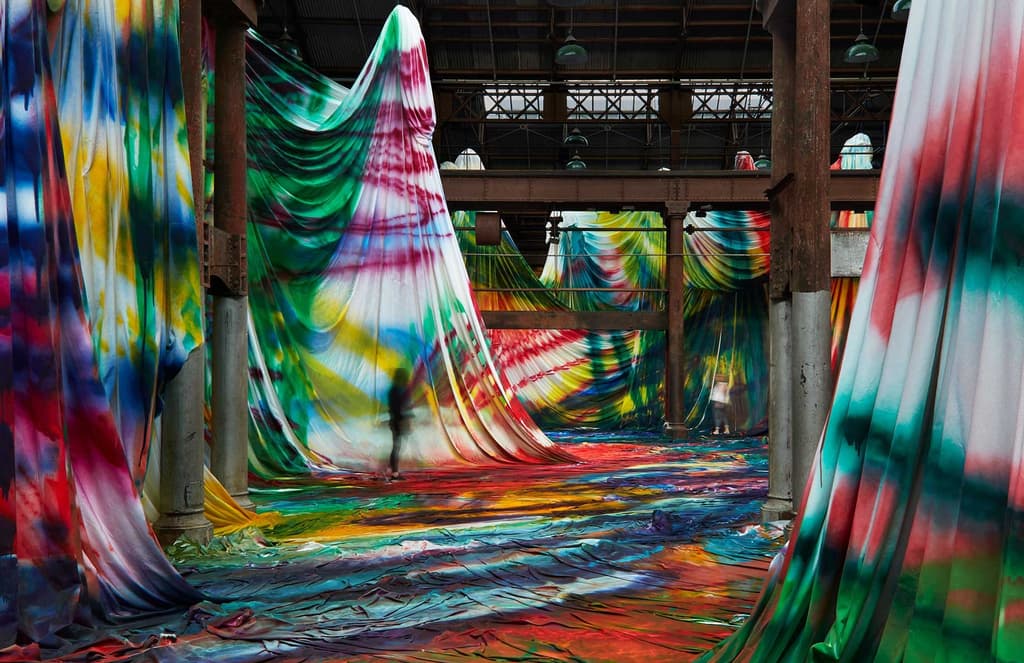 Katharina Grosse drenches Sydney’s Carriageworks in colour