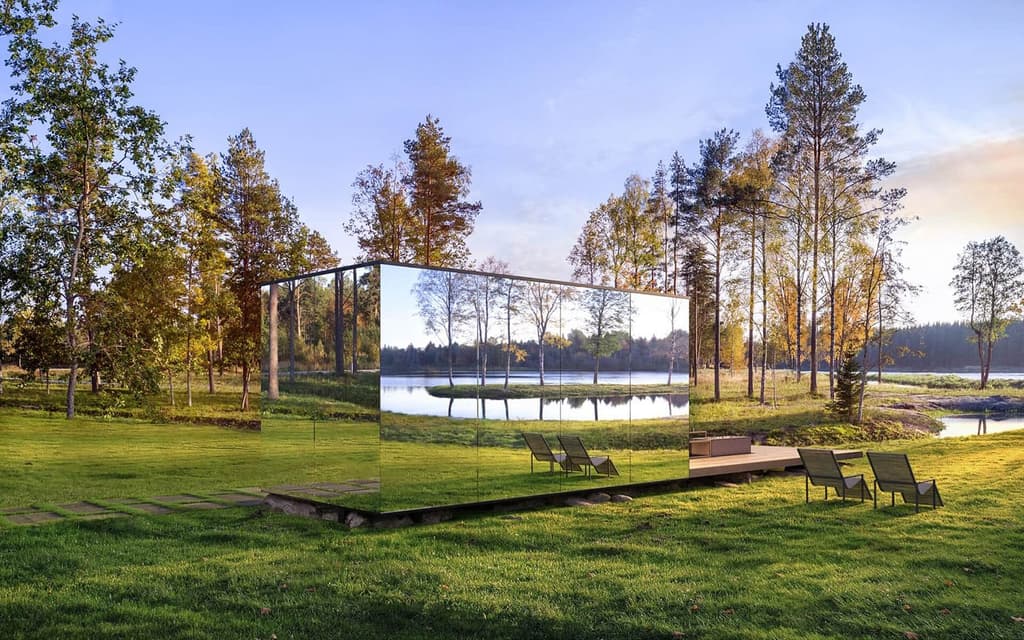 ODD tiny home is clad in mirrored glass