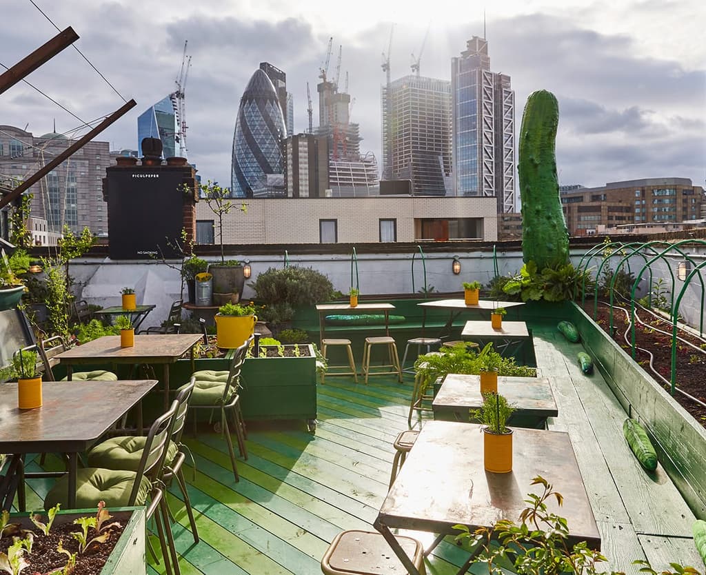 The pickle-centric Piculpeper rooftop bar