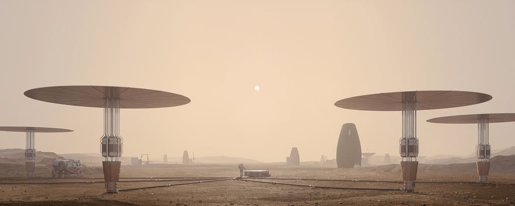 Marsha 3D-printed home for Mars, designed by AI Space Factory