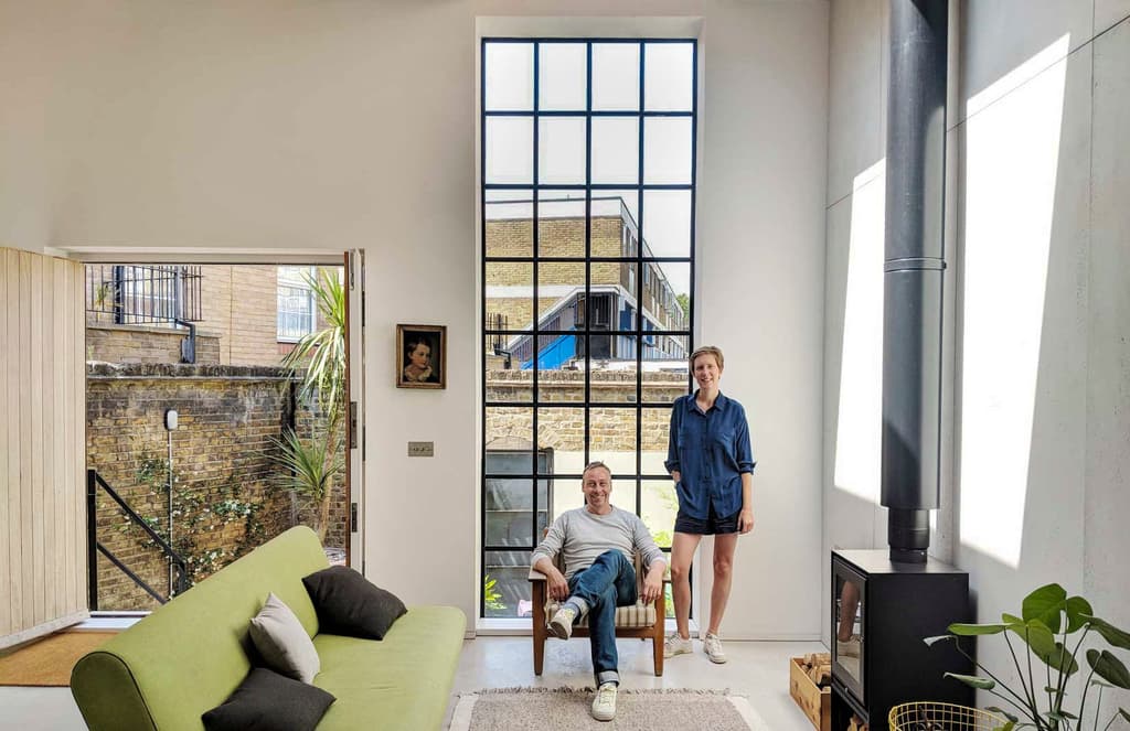 Rupert Scott and Leo Wood in their gin distillery they've turned into a home