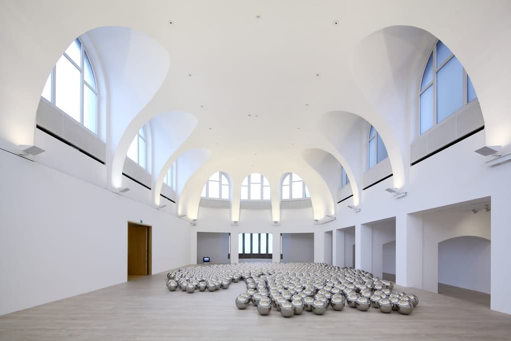 Yayoi Kusama, 'Narcissus Garden, 1966', installation at Kestnergesellschaft, Hannover 2013. Courtesy Ota Fine Arts, Tokyo/Singapore/Shanghai and Victoria Miro, London/Venice (c) Yayoi Kusama. Photography: Ulrich Prigge