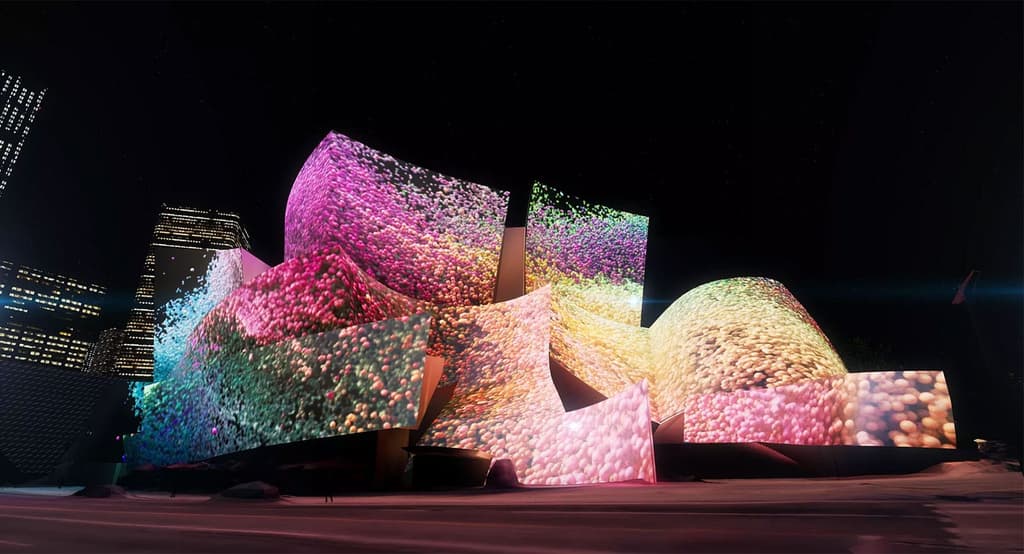 Walt Disney Concert Hall transformation by Refik Anadol Studio