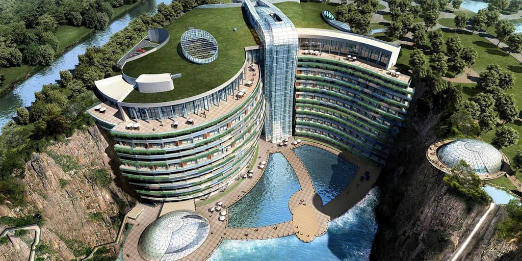 World's first underground hotel in a Shanghai quarry