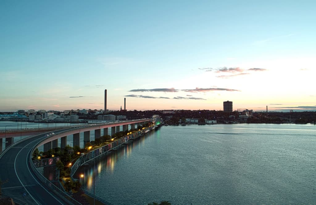 Would you live on this Swedish bridge?