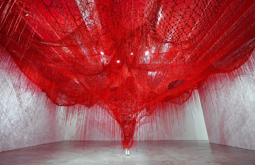 Artist Chiharu Shiota spins an ethereal web inside London’s Blain|Southern Gallery