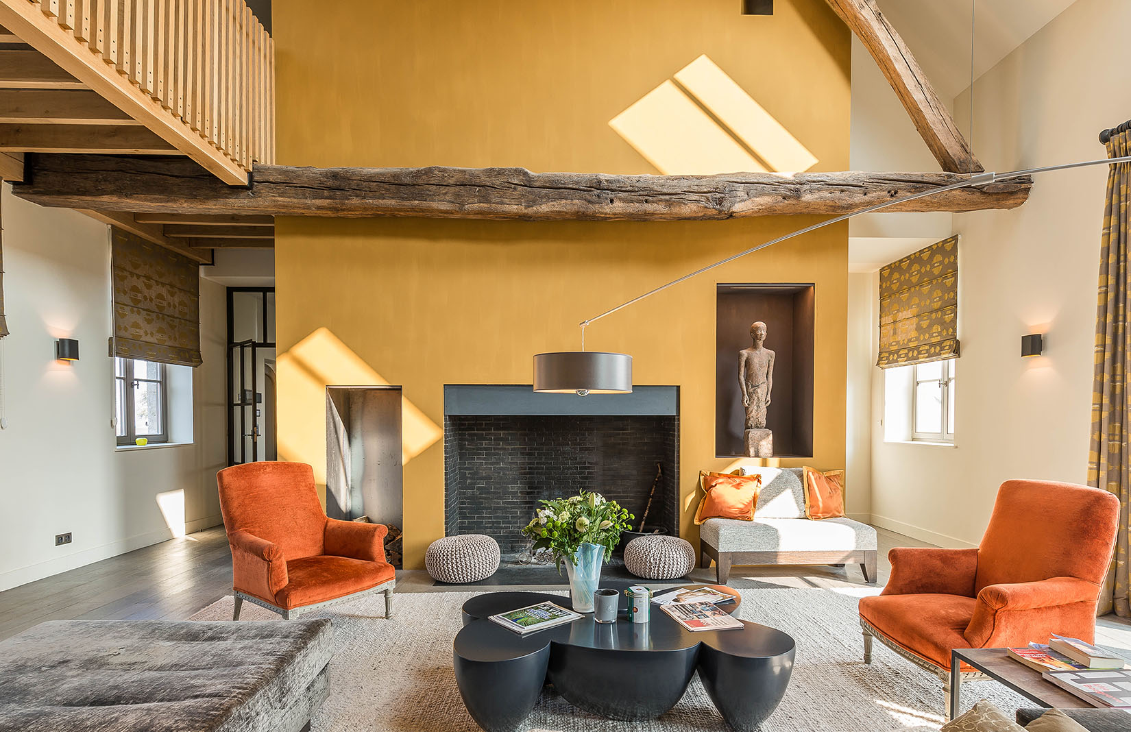 Revamped Belgian farmhouse has a colourful twist