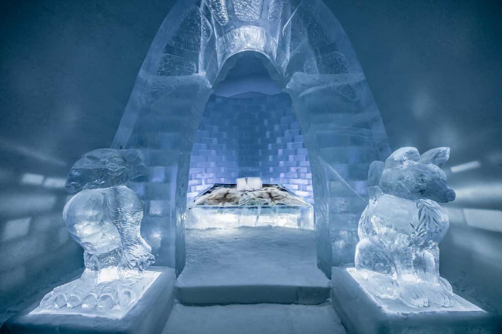 This year’s Icehotel has forest, ocean, and sweet shop-themed rooms