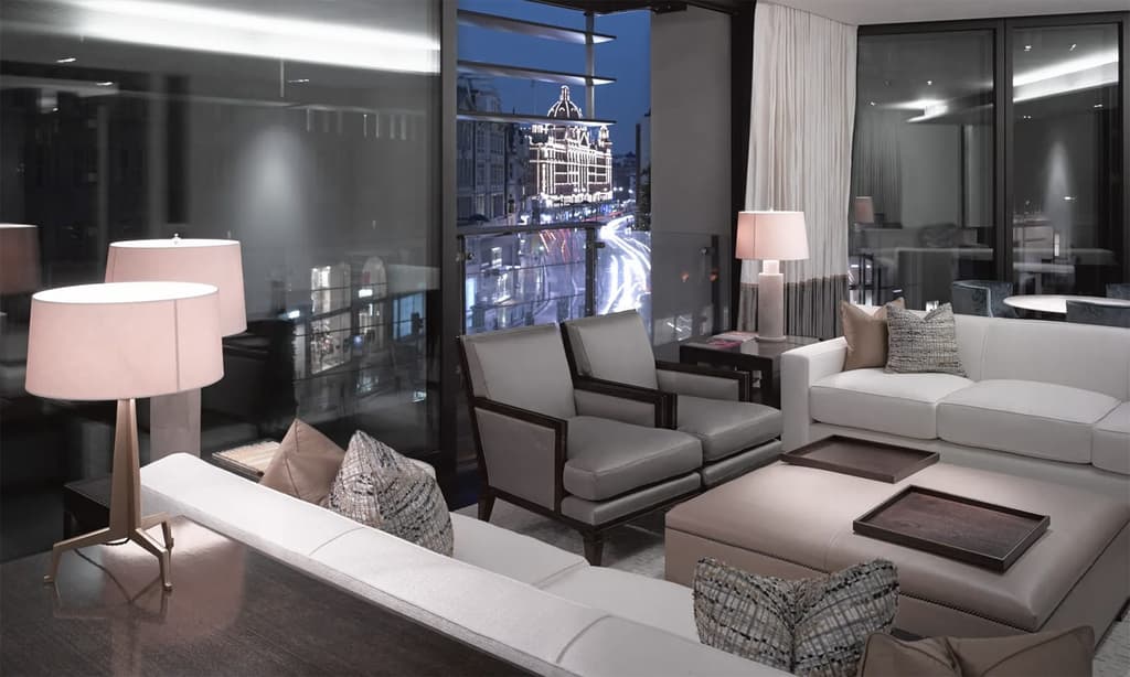 Interiors of a penthouse apartment in One Hyde Park. Photography: Alamy