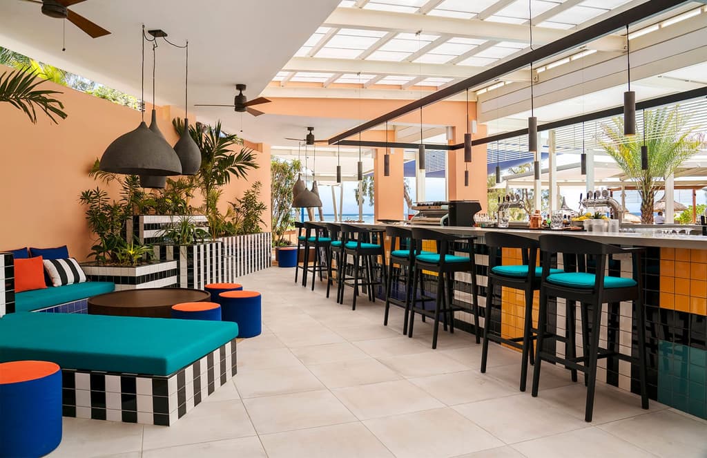 Camille Walala brings kaleidoscopic colour to Mauritius hotel SALT of Palmar