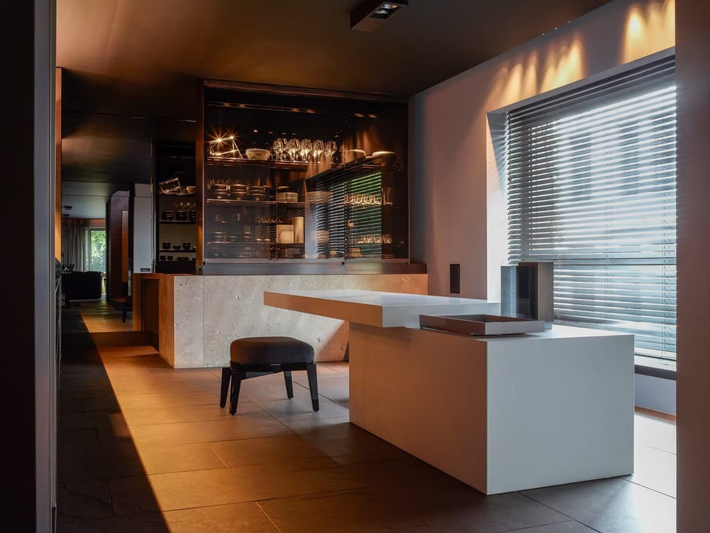 Architect Glenn Sestig's modernist townhouse is for sale in Ghent