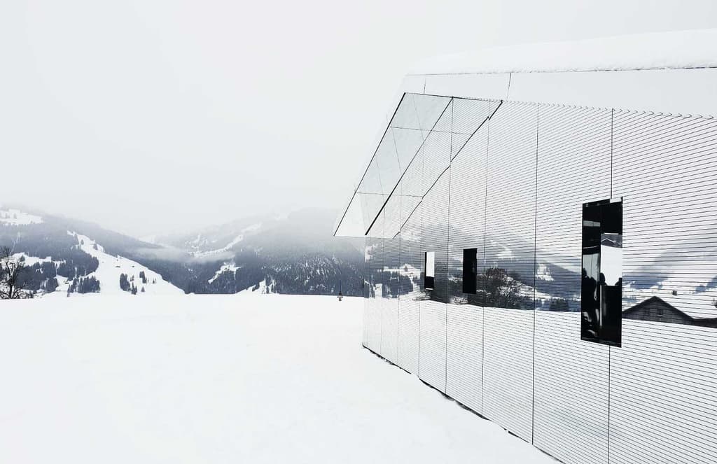 Doug Aitken installs a mirrored cabin in the Swiss mountains for Elevation 1049