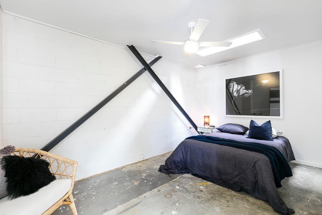 A raw live/work warehouse is headed for auction in Sydney 