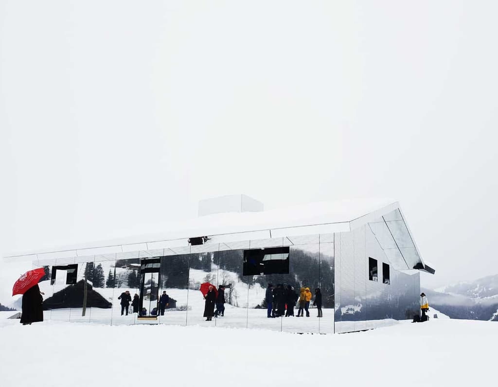 Doug Aitken installs a mirrored cabin in the Swiss mountains for Elevation 1049