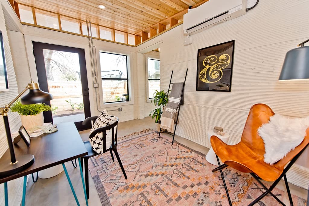 Icon's first 3D printed US home in Austin. Courtesy ICON