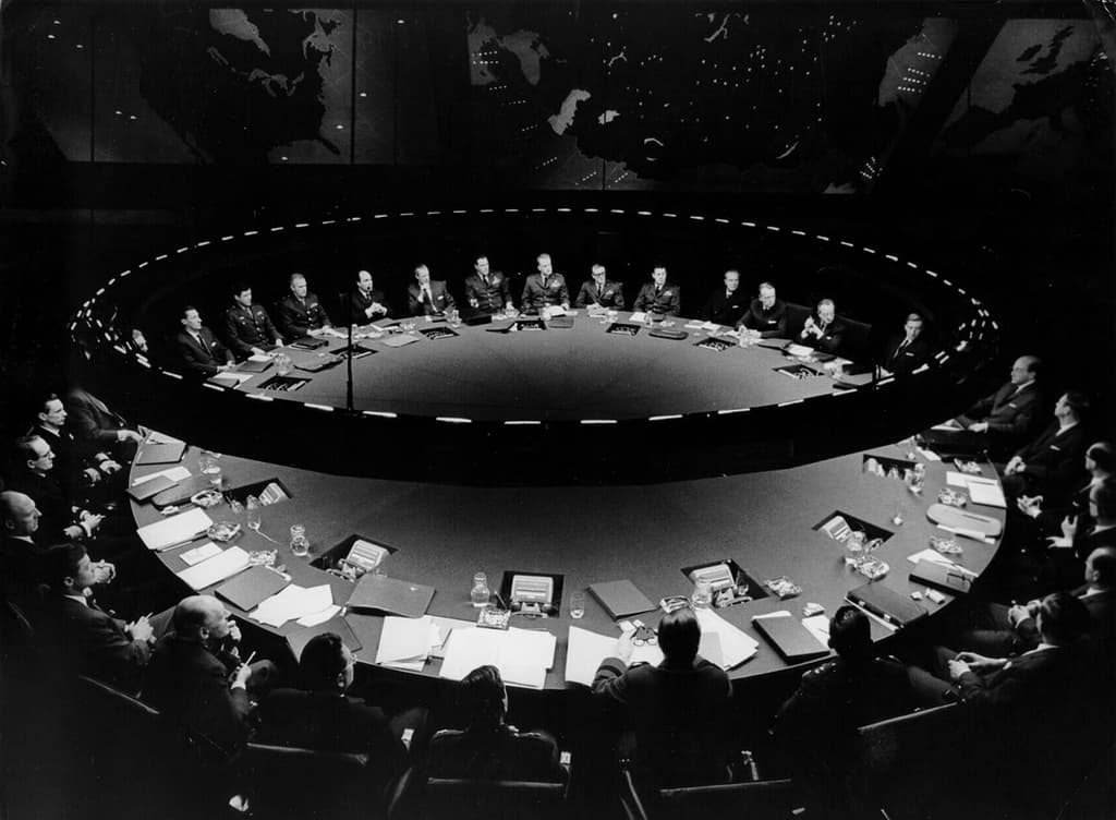 The War Room set fro Dr Strangelove (c) The Stanley Kubrick Archive