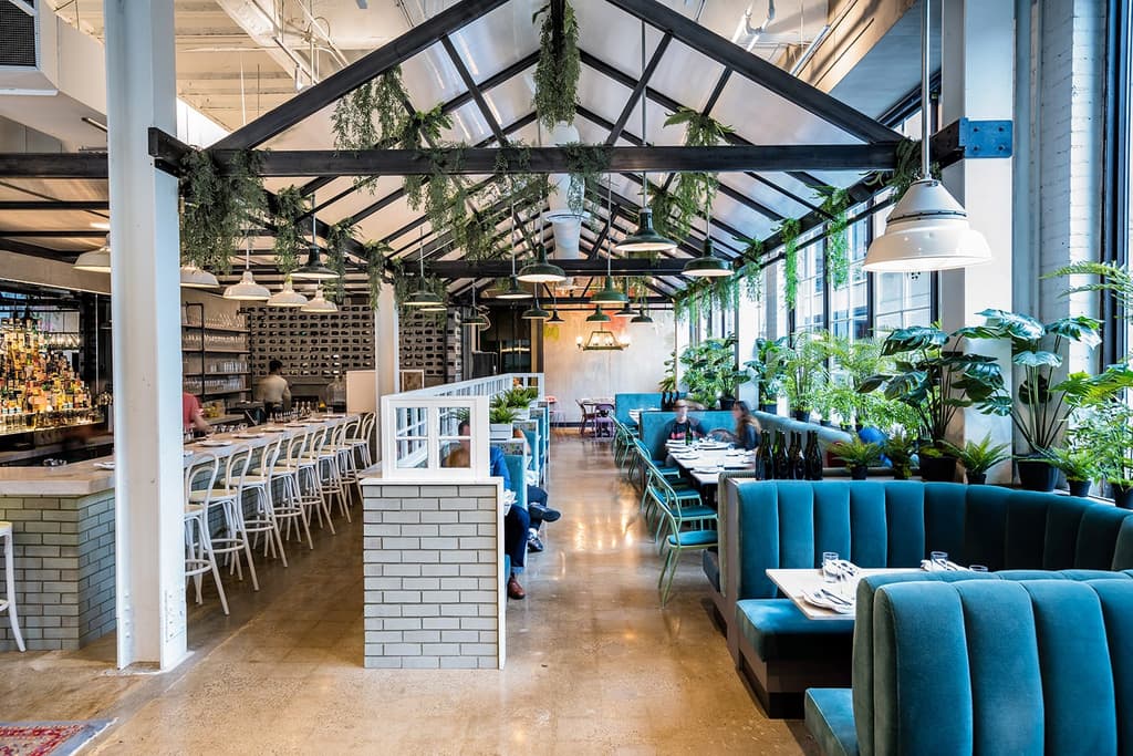 Design duo Brenda Bent and Karen Gable took inspiration from ruin porn for the interiors of Toronto restaurant Rosalinda