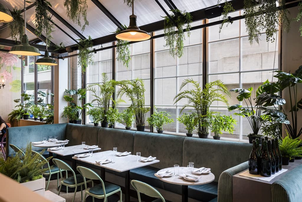 Design duo Brenda Bent and Karen Gable took inspiration from ruin porn for the interiors of Toronto restaurant Rosalinda