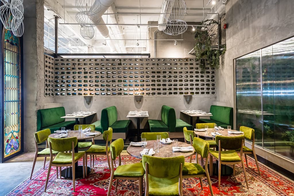 Design duo Brenda Bent and Karen Gable took inspiration from ruin porn for the interiors of Toronto restaurant Rosalinda