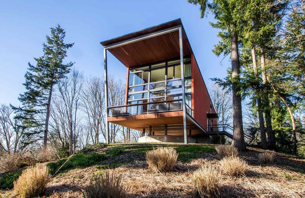 Steel-framed Washington home sits atop a military bunker