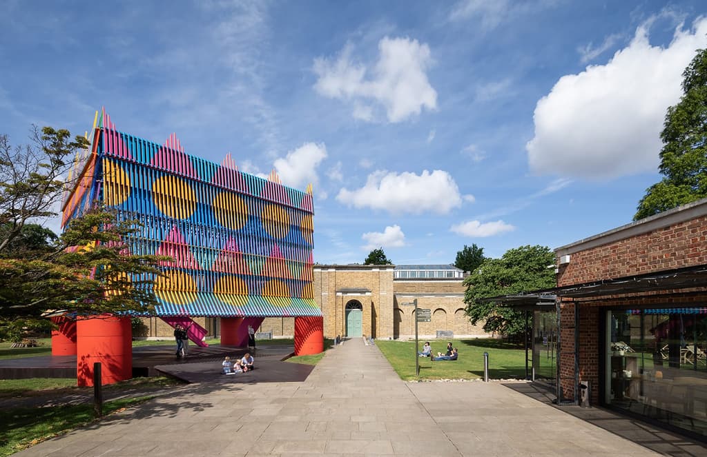 London's Dulwich Pavilion is a colourful 'party hat' in London