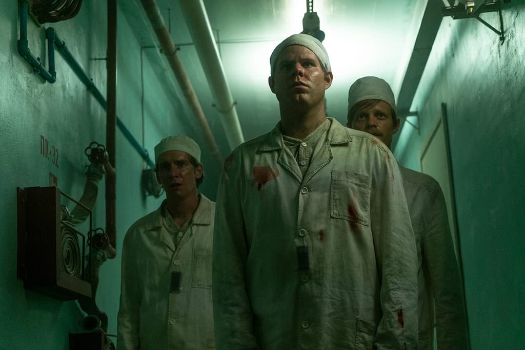 Green is a colour that features prominently in Chernobyl to reflect the eeriness of the power plant's labyrinthine layout