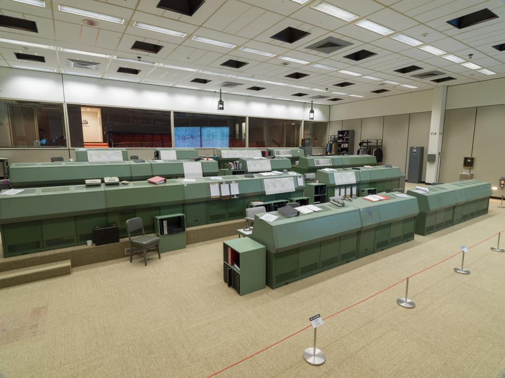 Replica of NASA's mission control Apollo 11 launch