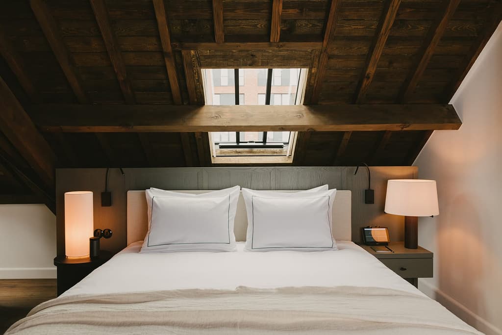 The spartan interiors of Antwerp’s August hotel reflect its convent past
