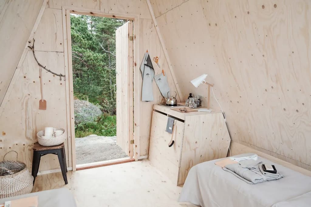 Nolla A-frame cabin lets you live off-grid in Helsinki