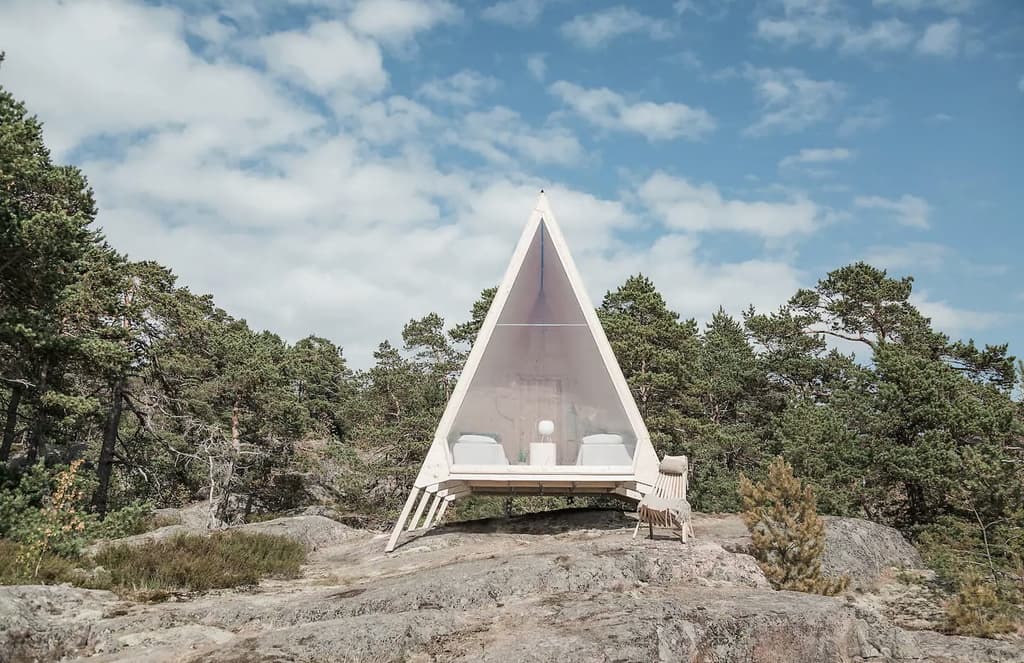 Nolla A-frame cabin lets you live off-grid in Helsinki