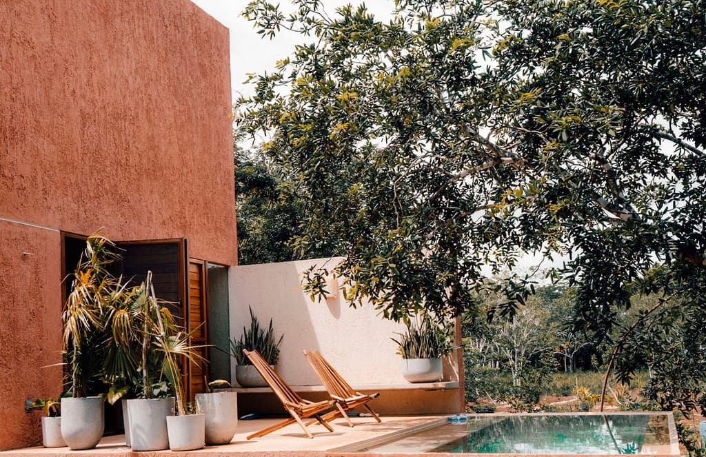 Casita Jabin is a tiny pink hut in the middle of the Yucatán jungle