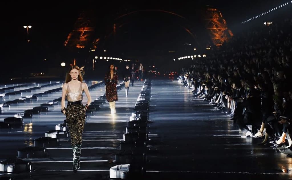 Saint Laurent turned the sky into a spectacle for its SS20 Paris show