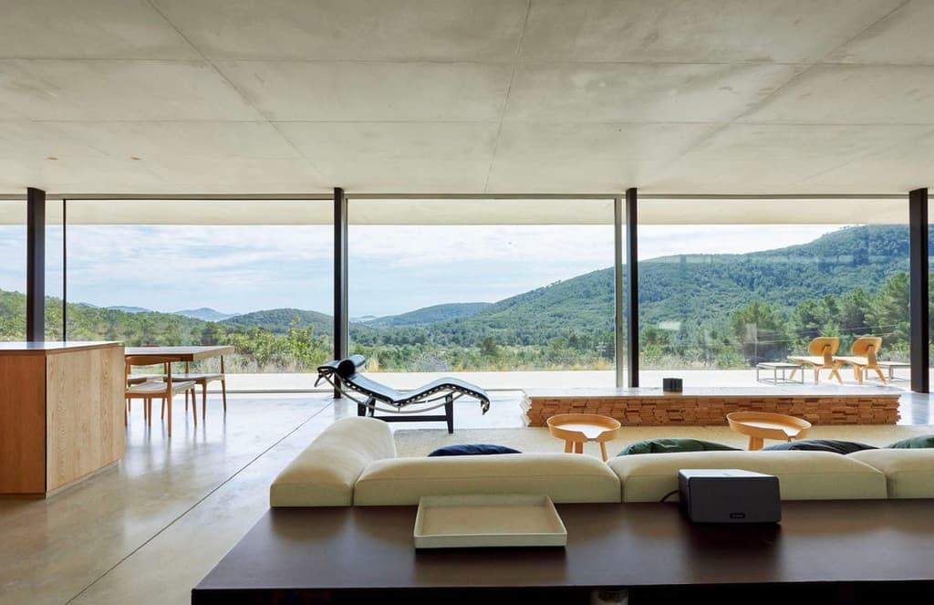 Ibizan villa by Bruno Erpicum combines concrete and dramatic clifftop views
