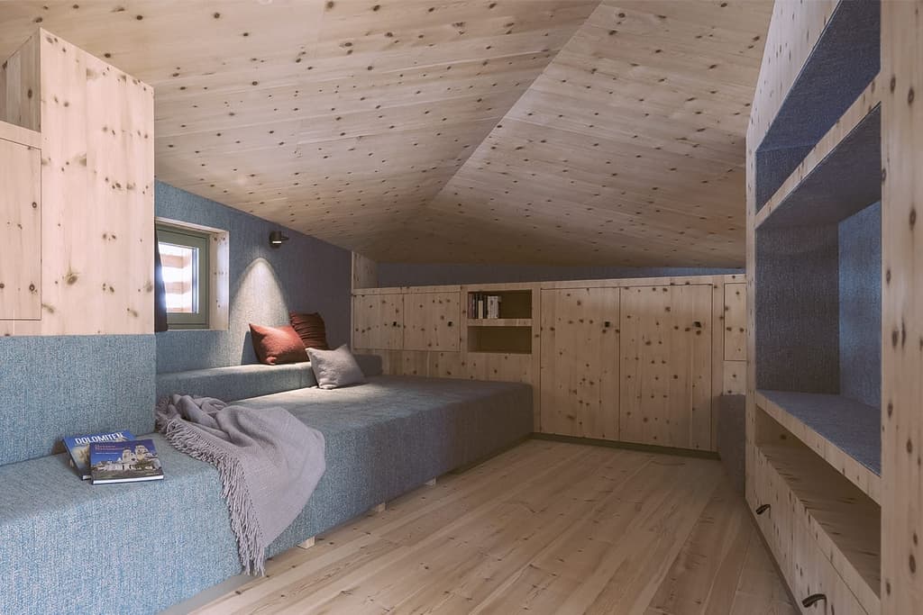 Odles Lodge is a minimal mountain chalet that puts the focus on the Alpine views