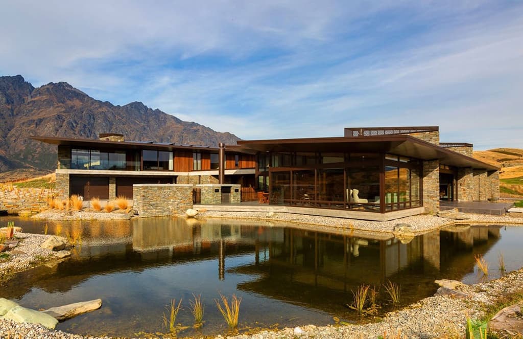 Hidden Island is designed to disappear into the landscape in New Zealand’s Queenstown
