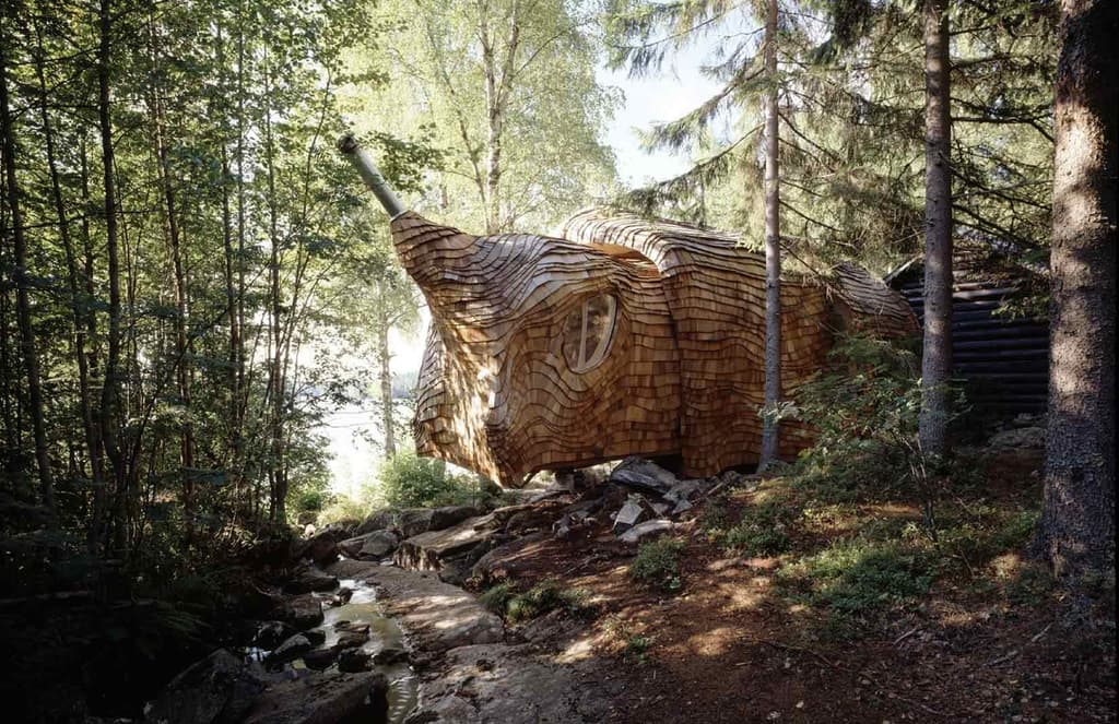 Sweden’s whimsical ‘Accordion House’ is for sale