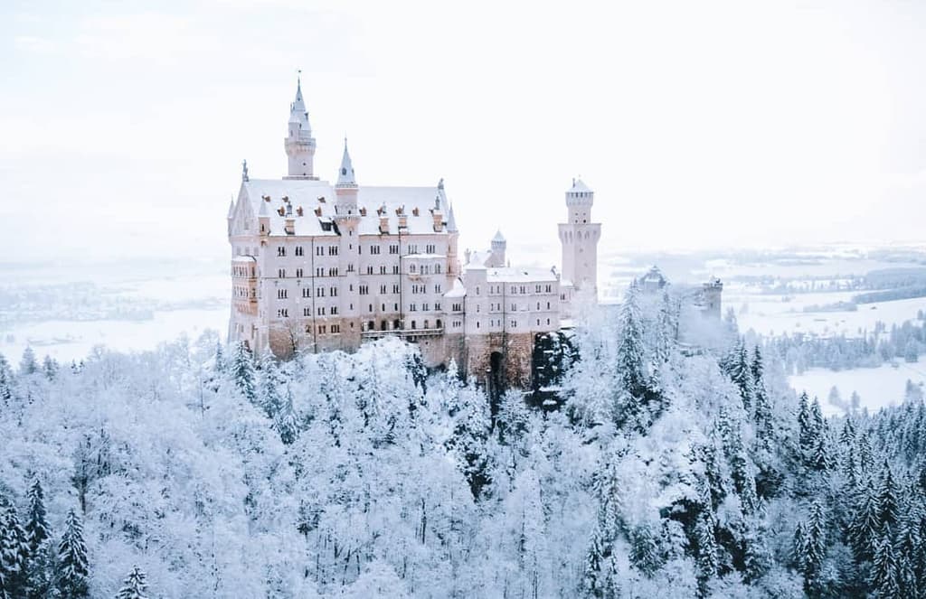 Buildings in the snow