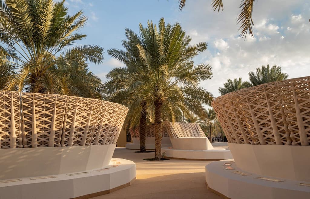 This sustainable street furniture is 3D-printed using sand