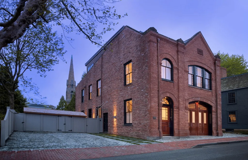 A converted fire station is for sale in Rhode Island's Newport