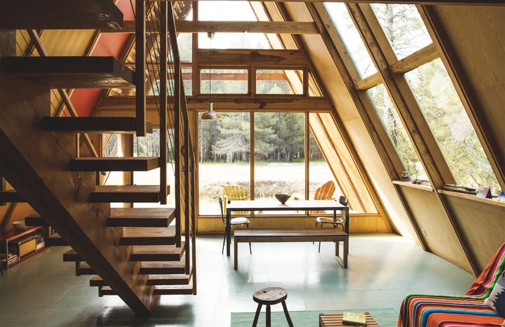 Remote log cabin and A-frame duo list for €620k close to Yosemite