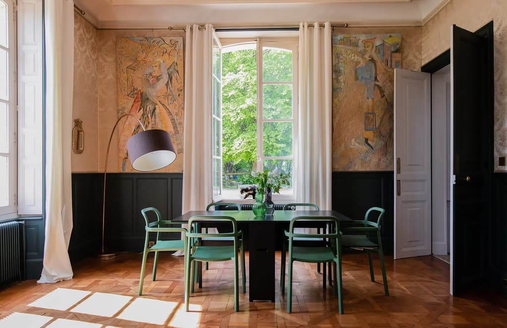 Peek inside the colourful interiors of this restored 18th-century chateau in Normandy