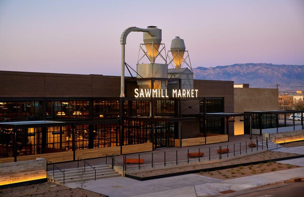 A former lumber warehouse in New Mexico finds life as a food hall