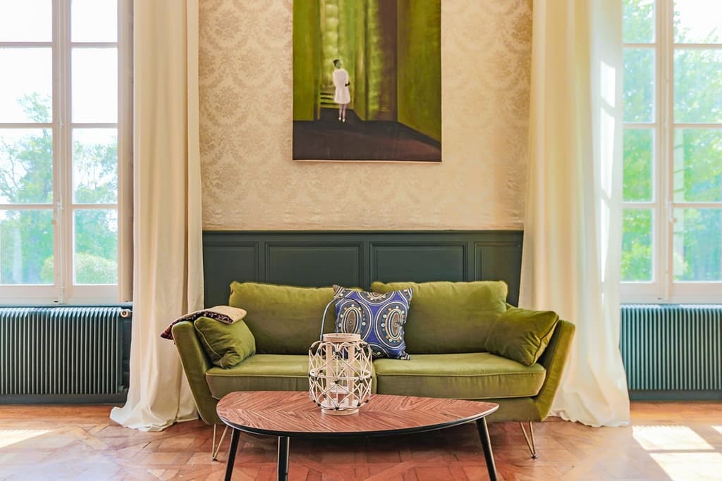 Peek inside the colourful interiors of this restored 18th-century chateau in Normandy