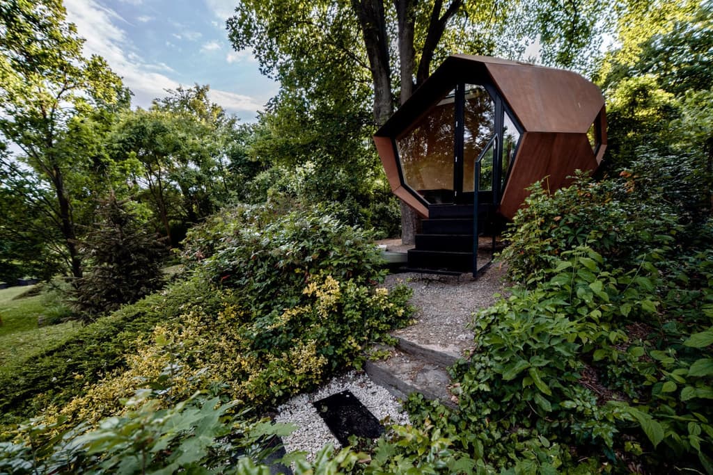 Hello Wood Studio pop-up wooden cabin is a work-from-home solution
