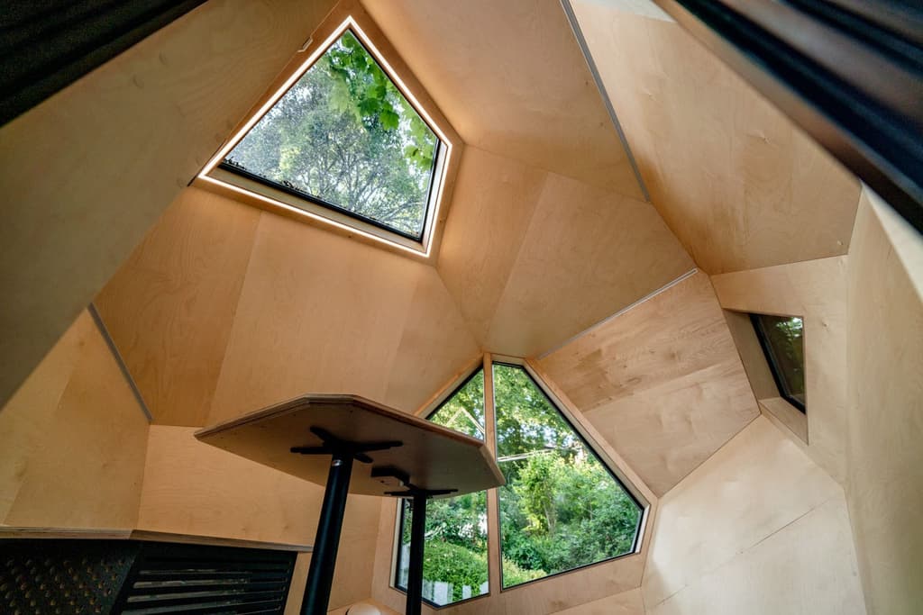 Hello Wood Studio pop-up wooden cabin is a work-from-home solution