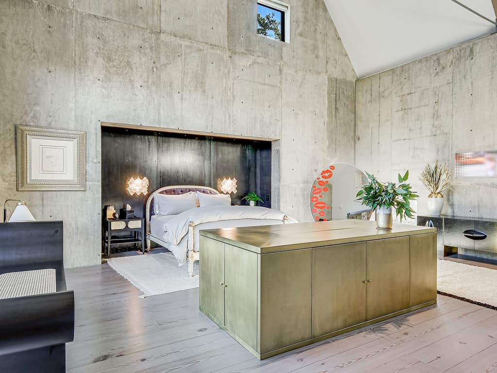 A writer's brutalist Austin estate blends barn and loft living
