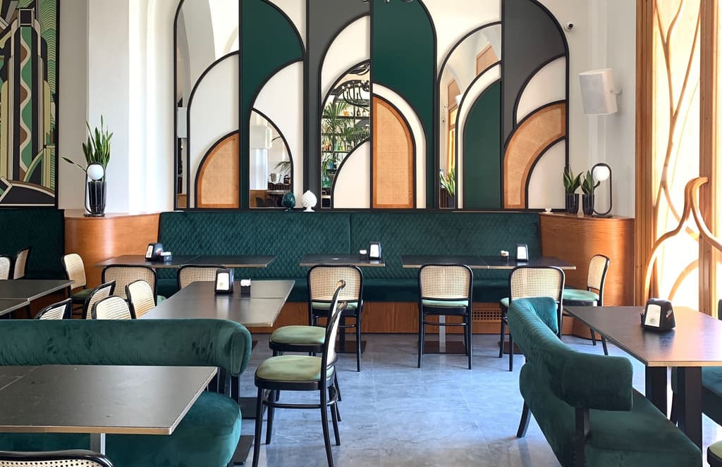 A box office is reborn as 'New Deco' restaurant La Biglietteria in Bari